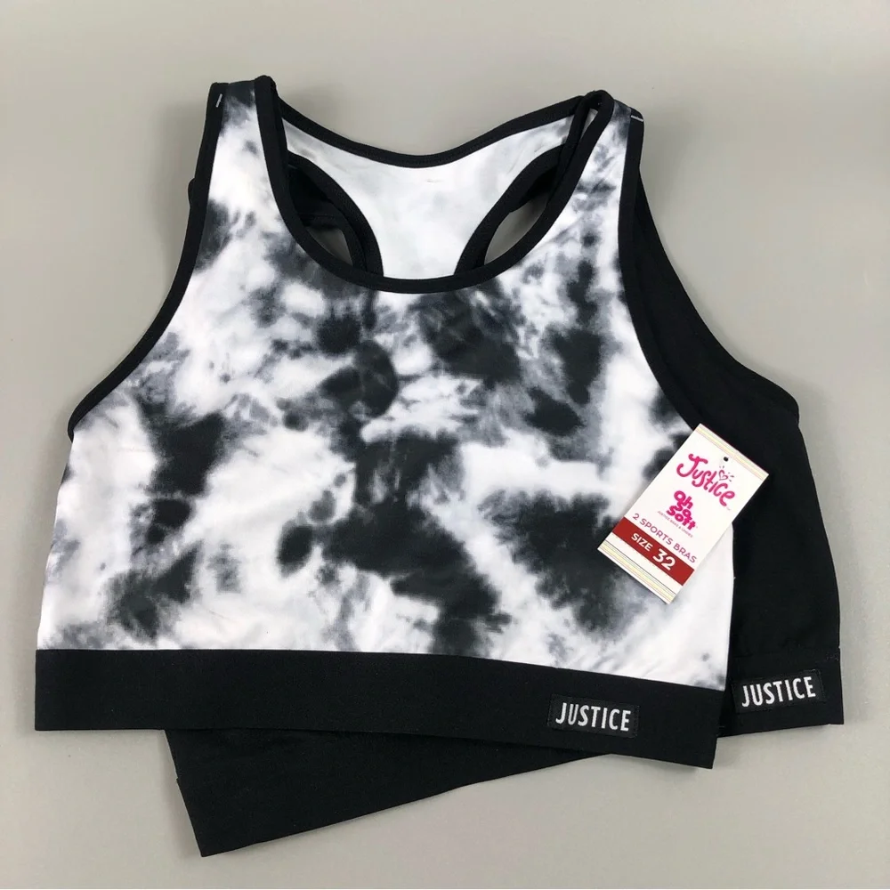 Justice Girls 2pk Racerback Sports Bra